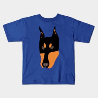 Doberman dog face Kids T-Shirt